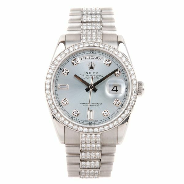 Rolex 118346 - Day-Date 36 Platinum Diamonds