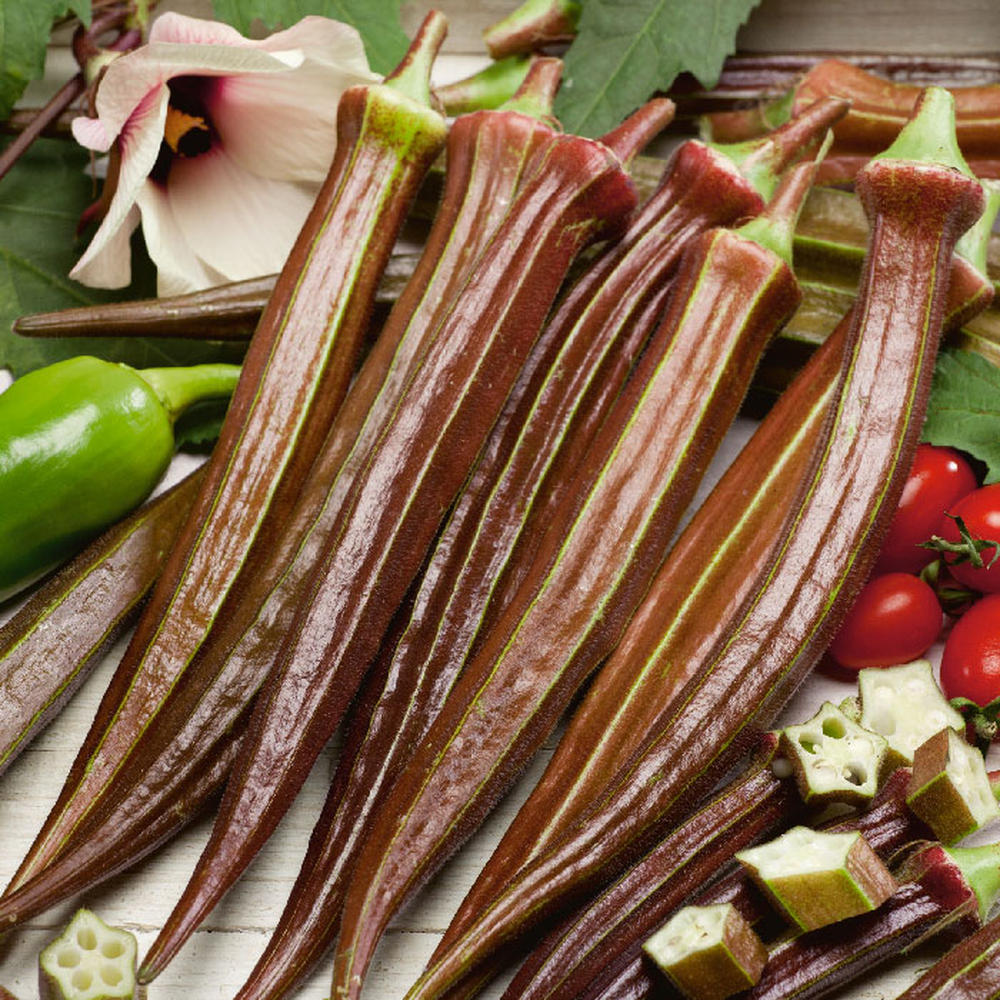 Okra Seeds (Organic) - Red Burgundy