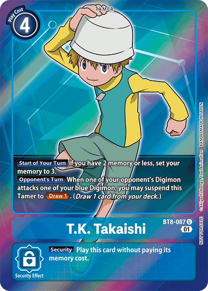 T.K. Takaishi (Box Topper) - BT8-087 - U - Alternate Art T.K. Takaishi (Box Topper) - BT8-087 - U - Alternate Art