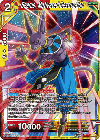 Beerus, Motivated Destruction - BT17-134 - UC