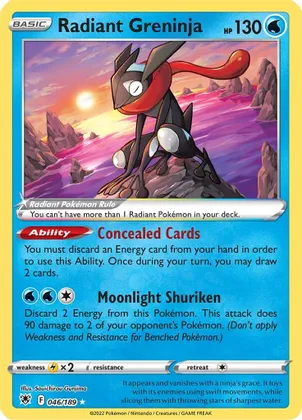 Radiant Greninja - 046/189 - Radiant Rare