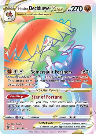 Hisuian Decidueye VSTAR - 195/189 - Secret Rare