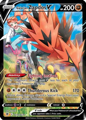 Galarian Zapdos V - TG19/TG30 - Trainer Gallery Ultra Rare Galarian Zapdos V - TG19/TG30 - Trainer Gallery Ultra Rare