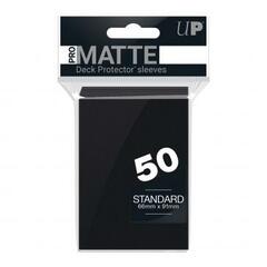 Ultra Pro - 50ct Pro-Matte Black Standard Deck Protectors (New Packaging)