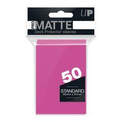 Ultra Pro - 50ct Pro-Matte Bright Pink Standard Deck Protectors (New Packaging)