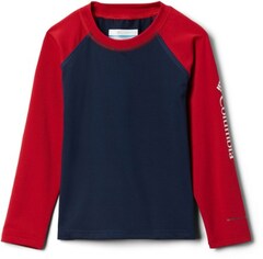 Columbia - Sandy Shores Long-Sleeve Sunguard - Toddlers' - COLLEGIATE NAVY/MOUNTAIN RED