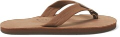 Rainbow Sandals - Premier Leather Single-Layer Arch Support Flip-Flops - Men's - REDWOOD