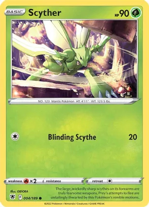 Scyther - 004/189 - Common - Reverse Holo