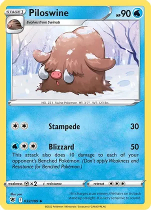 Piloswine - 032/189 - Uncommon - Reverse Holo