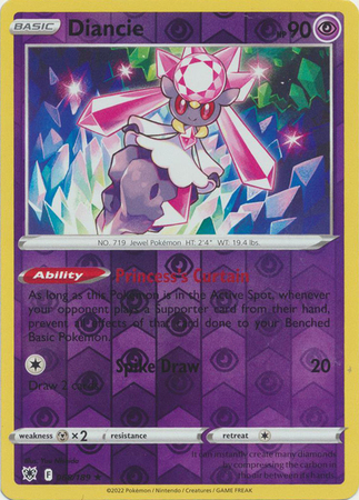 Diancie - 068/189 - Holo Rare - Reverse Holo