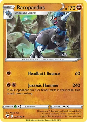 Rampardos - 077/189 - Holo Rare - Reverse Holo