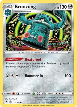 Bronzong - 112/189 - Uncommon - Reverse Holo