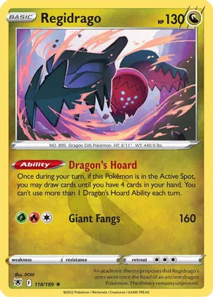 Regidrago - 118/189 - Rare - Reverse Holo