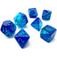Polyhedral 7-Dice Set CHX26463 - Gemini Blue-Blue/Light Blue Luminary