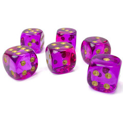 Chessex 16mm d6 Set: Gemini Translucent - Red-Violet w/Gold - CHX26667