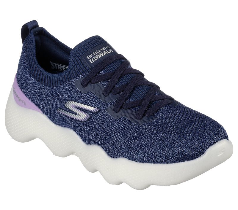 Skechers GO WALK Massage Fit - Upsurge - Navy/Lavender
