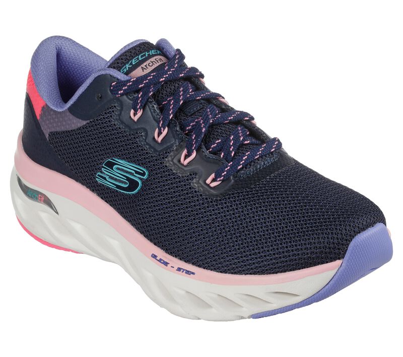 Skechers Arch Fit Glide-Step - Highlighter - Navy/Multi