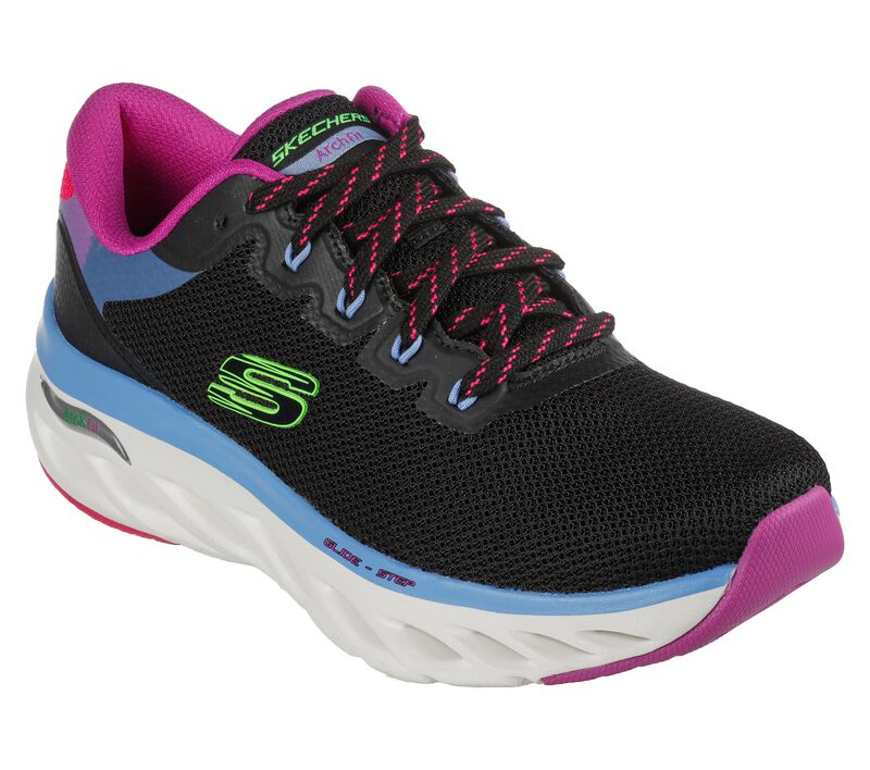 Skechers Arch Fit Glide-Step - Highlighter - Black/Multi