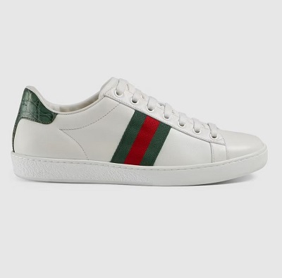 Gucci - Womens Ace Leather Sneaker - 387993 A3830 9071