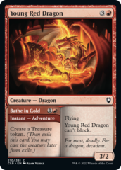 Young Red Dragon // Bathe in Gold - Foil