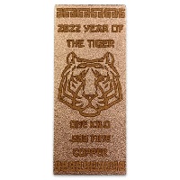 2022 Lunar Tiger 1 Kilo Copper Bar