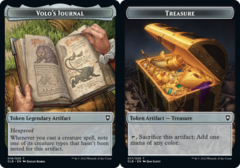 Treasure (017) Double-Sided Token - Foil // Volo's Journal (018)