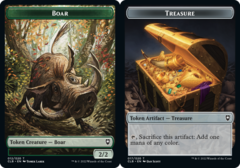 Boar (012) // Treasure (017) Double-Sided Token - Foil