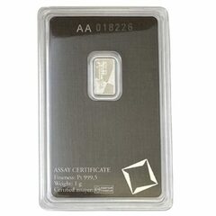 Valcambi 1 gram Platinum Bar