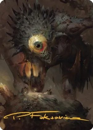 Nothic Art Card - Gold-Stamped Signature