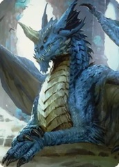 Young Blue Dragon Art Card