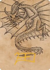 Ancient Gold Dragon Art Card (44/81) - Gold-Stamped Signature