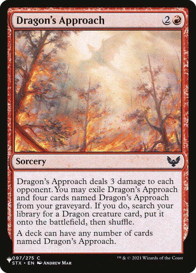 Dragons Approach - The List