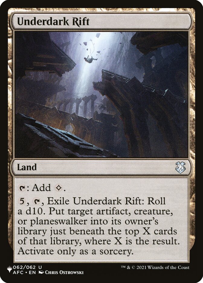 Underdark Rift - The List