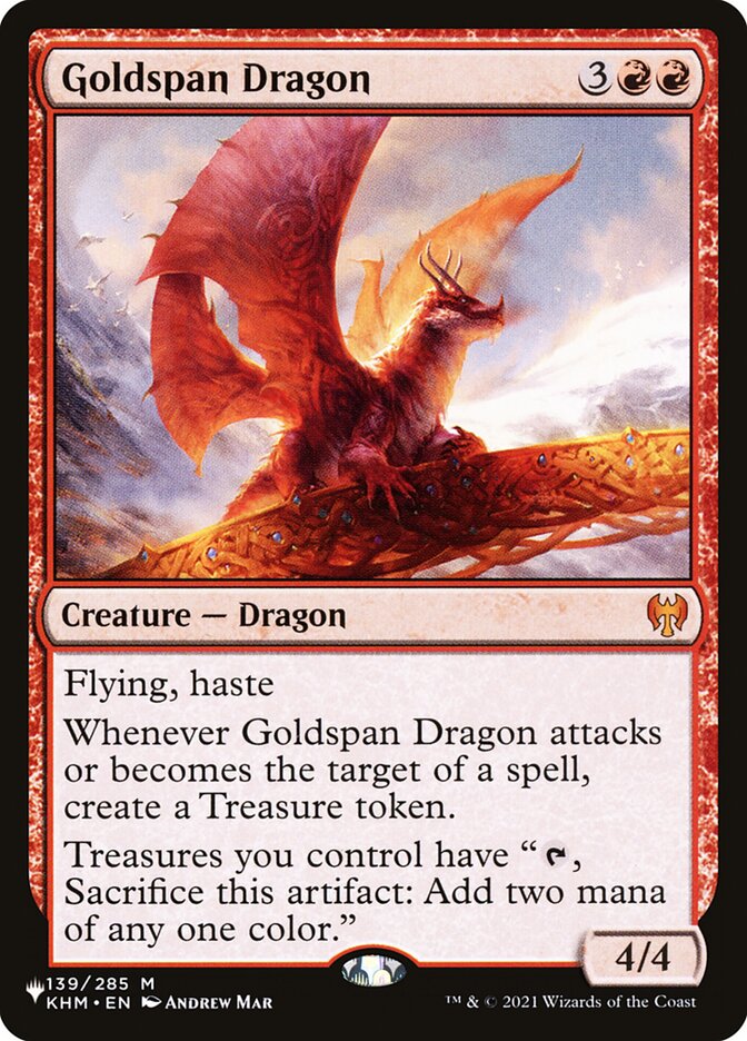 Goldspan Dragon - The List