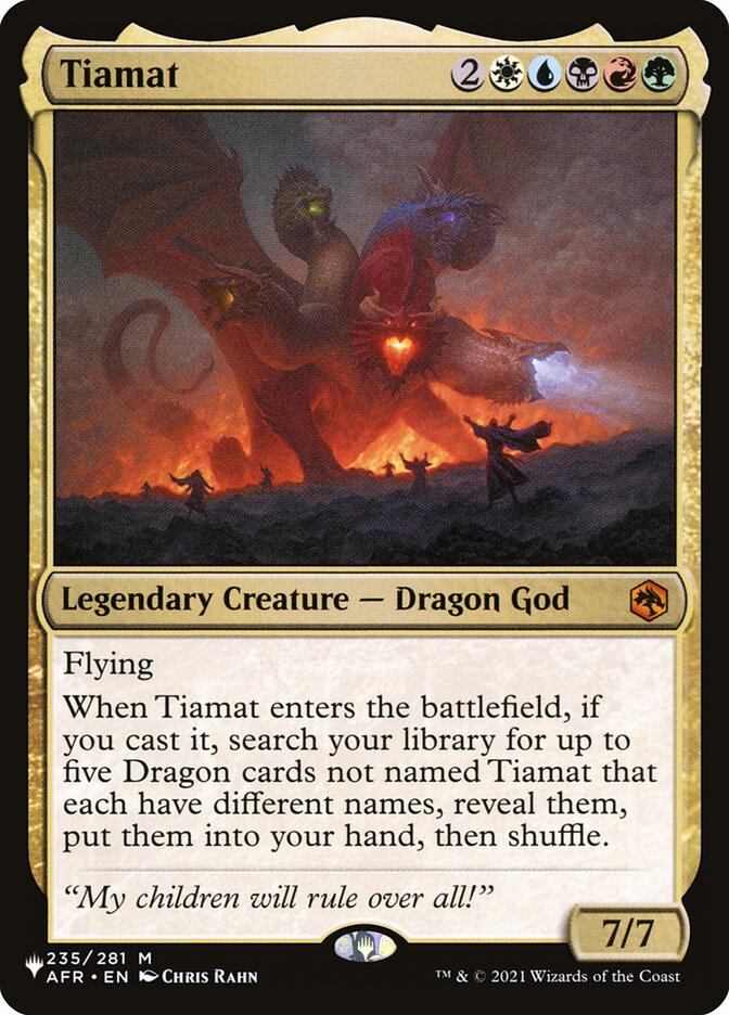 Tiamat - The List