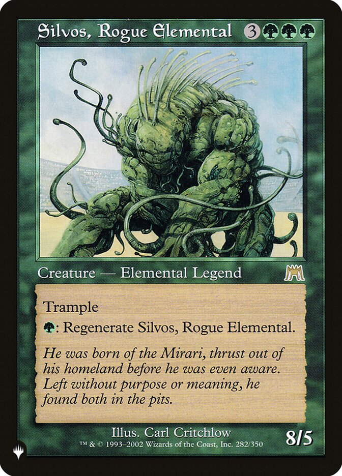 Silvos, Rogue Elemental - The List