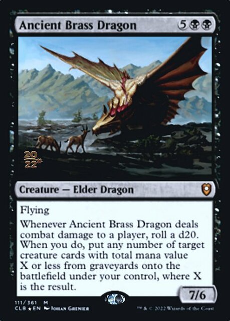 Ancient Brass Dragon - Foil - Prerelease Promo