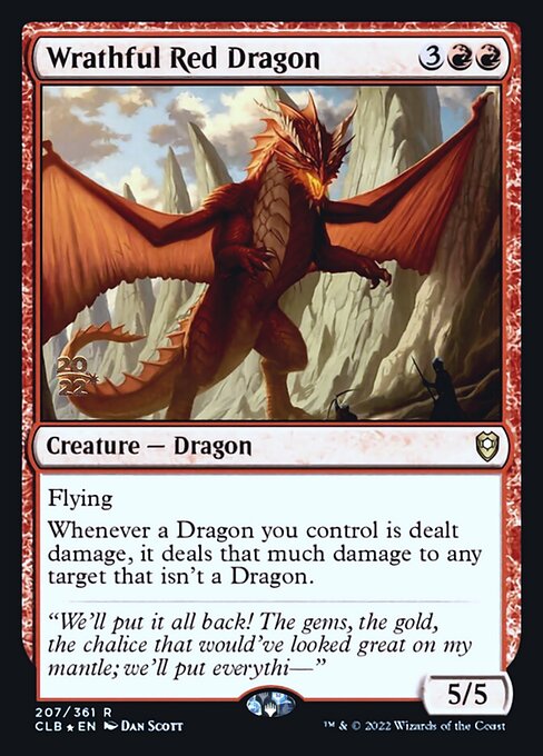 Wrathful Red Dragon - Foil - Prerelease Promo