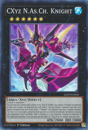 CXyz N.As.Ch. Knight - LED9-EN004 - Super Rare - 1st Edition CXyz N.As.Ch. Knight - LED9-EN004 - Super Rare - 1st Edition