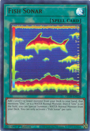 Fish Sonar - LED9-EN020 - Ultra Rare - 1st Edition Fish Sonar - LED9-EN020 - Ultra Rare - 1st Edition
