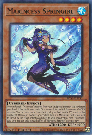 Marincess Springirl - LED9-EN031 - Super Rare - 1st Edition Marincess Springirl - LED9-EN031 - Super Rare - 1st Edition