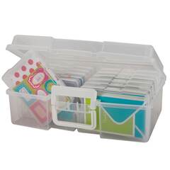 IRIS - 215570 - 14.98-in W x 5.15-in H x 9.71-in D Clear Plastic Stackable Bin