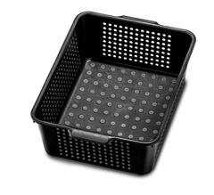 Madesmart - 20802 - Carbon 10.8-in W x 5.1-in H x 14.8-in D Carbon Polypropylene Stackable Basket