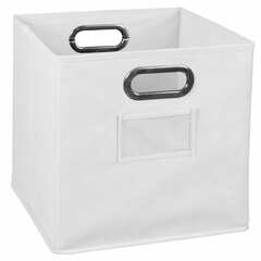 Niche - HTOTEWH - Cubo 12-in W x 12-in H x 12-in D White Fabric Collapsible Stackable Bin