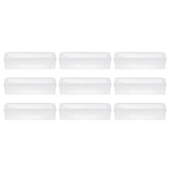 IRIS - 585023 - 9-Pack 8.5-in W x 2-in H x 5.2-in D Clear Plastic Stackable Bin