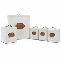 MegaChef - 849111717M - 11-in W x 8-in H x 13-in D White Steel Bin
