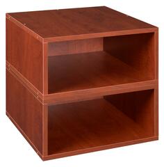 Niche - PC062PKWC - 2-Pack Cubo 13-in W x 13-in H x 13-in D Warm Cherry Wood Collapsible Stackable Bin