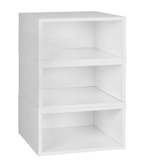 Niche - PC063PKWH - 3-Pack Cubo 13-in W x 19.5-in H x 13-in D White Wood Grain Wood Collapsible Stackable Bin