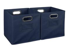 Niche - HTOTE2PKBE - Cubo 12-in W x 12-in H x 12-in D Blue Fabric Collapsible Stackable Bin