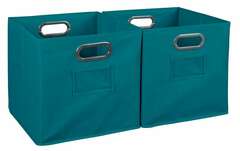 Niche - HTOTE2PKTL - Cubo 12-in W x 12-in H x 12-in D Teal Fabric Collapsible Stackable Bin